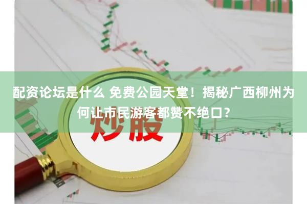 配资论坛是什么 免费公园天堂！揭秘广西柳州为何让市民游客都赞不绝口？